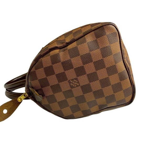 LOUIS VUITTON Brown Damier Leather Speedy 25 Boston Bag - Picture 5 of 10